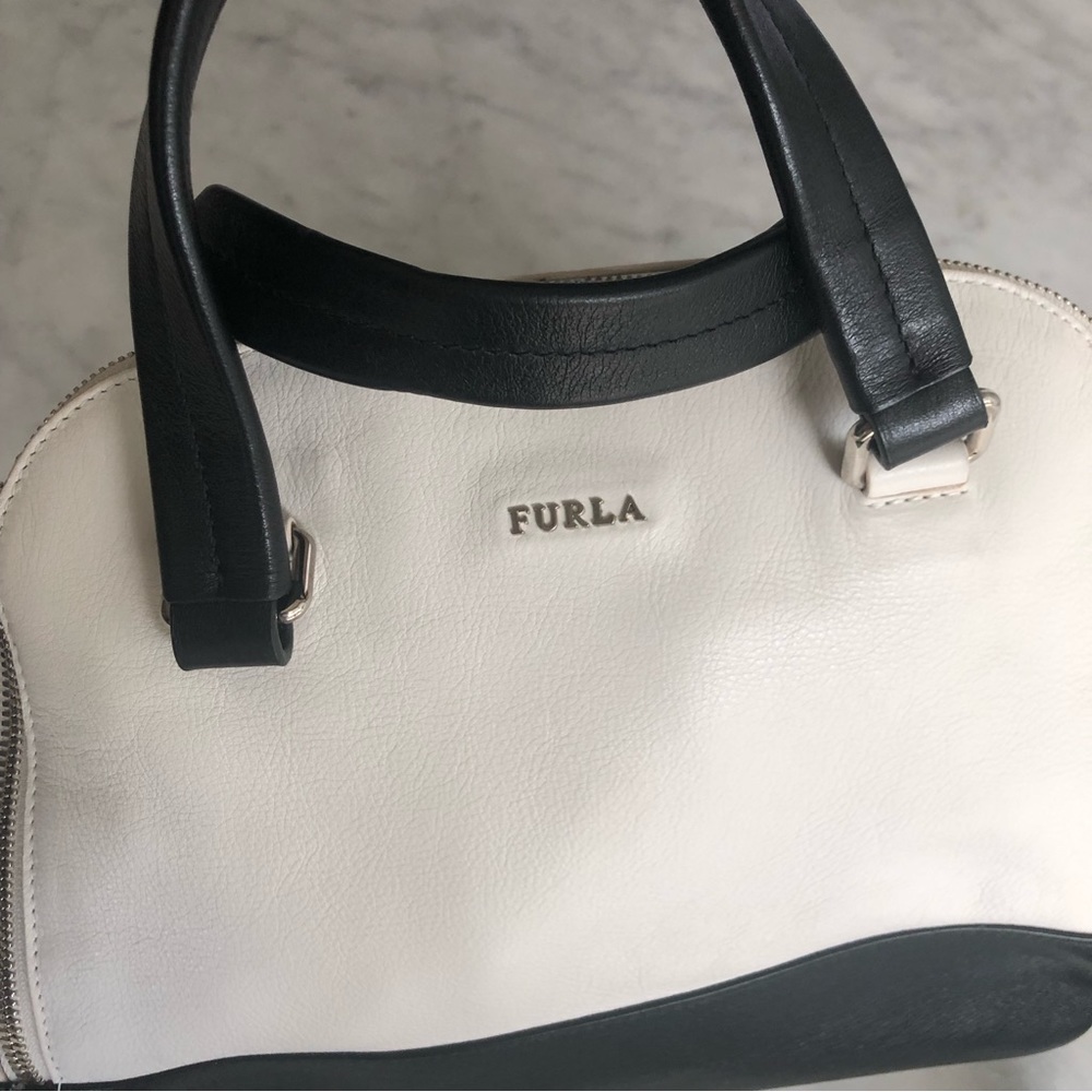 Furla medium sized black and white purse